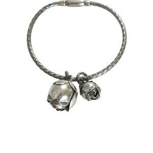 Bottega Veneta Rose Sterling Rope Bracelet 185463